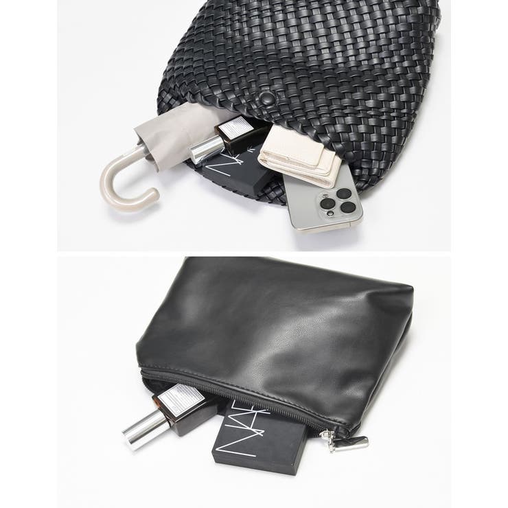 ポーチ付きイントレチャートワンハンドルバッグ | Re:EDIT | 詳細画像33 