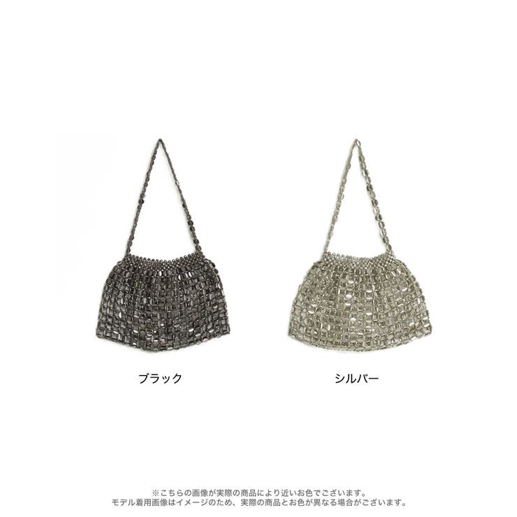 メタルビーズのミニバッグ