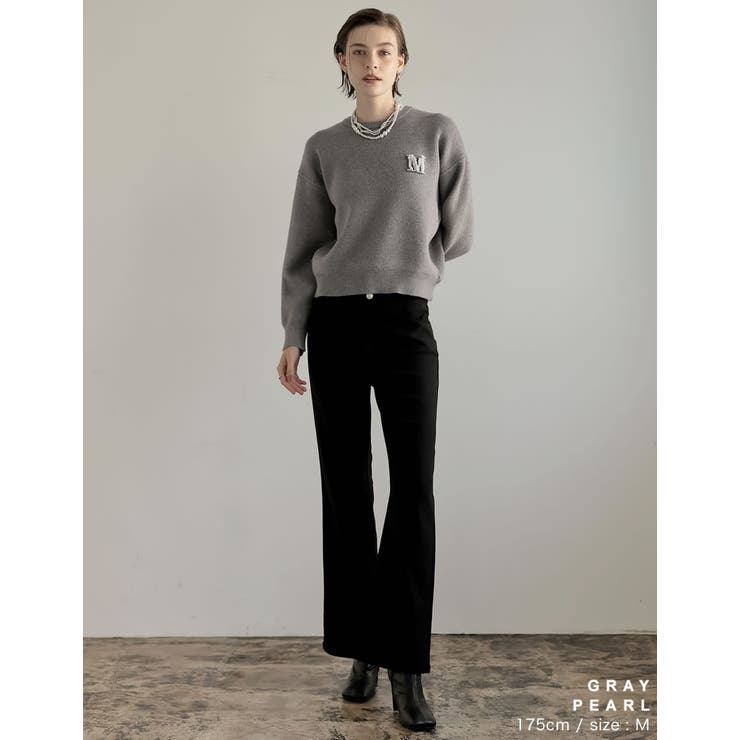 ビジューエンブレムニットトップス | Re:EDIT | 詳細画像24 