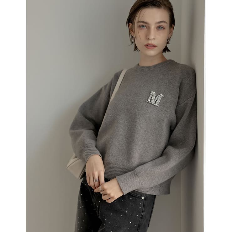 ビジューエンブレムニットトップス | Re:EDIT | 詳細画像26 