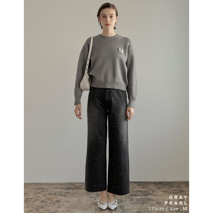 ビジューエンブレムニットトップス | Re:EDIT | 詳細画像27 