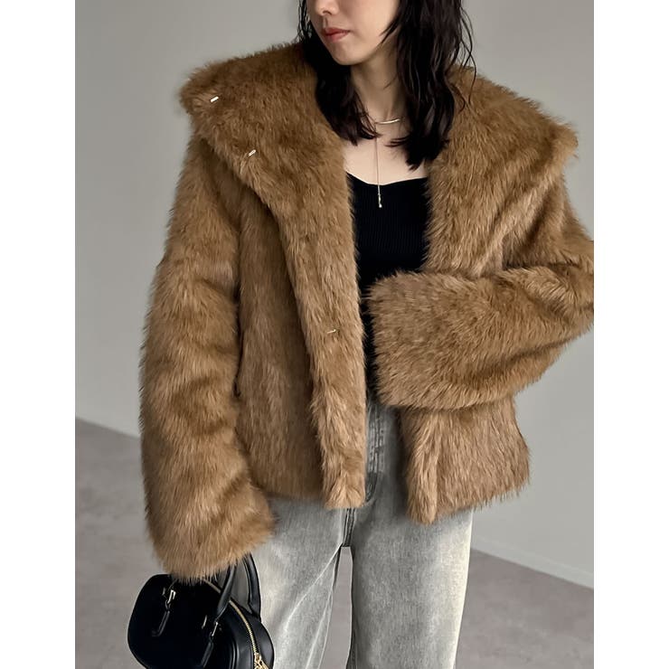Re:EDIT｜ビッグカラーフェイクファーショートコート | Rakuten Fashion(楽天ファッション／旧楽天ブランドアベニュー)NG2152
