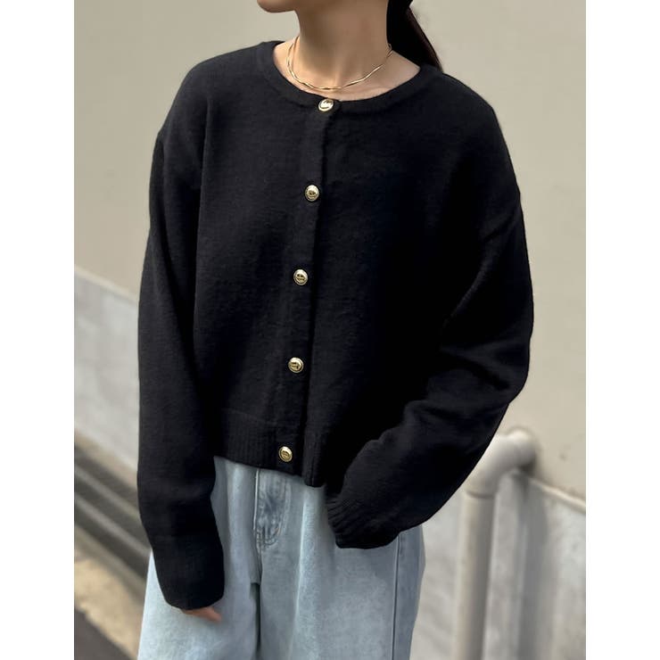 新色追加]金ボタンニットカーディガン[品番：GS000022443]｜Re