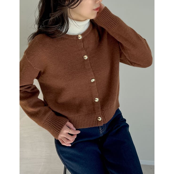 新色追加]金ボタンニットカーディガン[品番：GS000022443]｜Re:EDIT