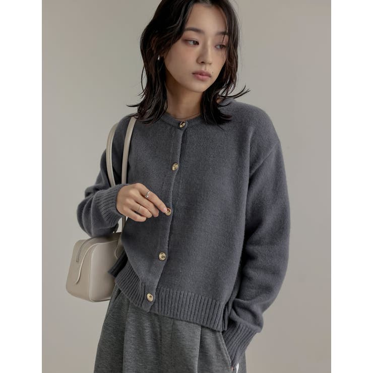 新色追加]金ボタンニットカーディガン[品番：GS000022443]｜Re