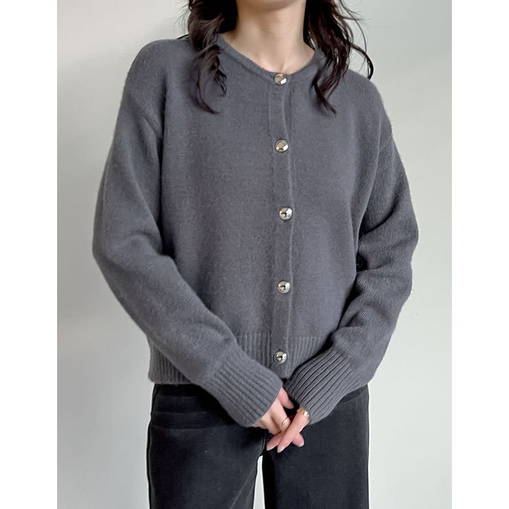 新色追加]金ボタンニットカーディガン[品番：GS000022443]｜Re