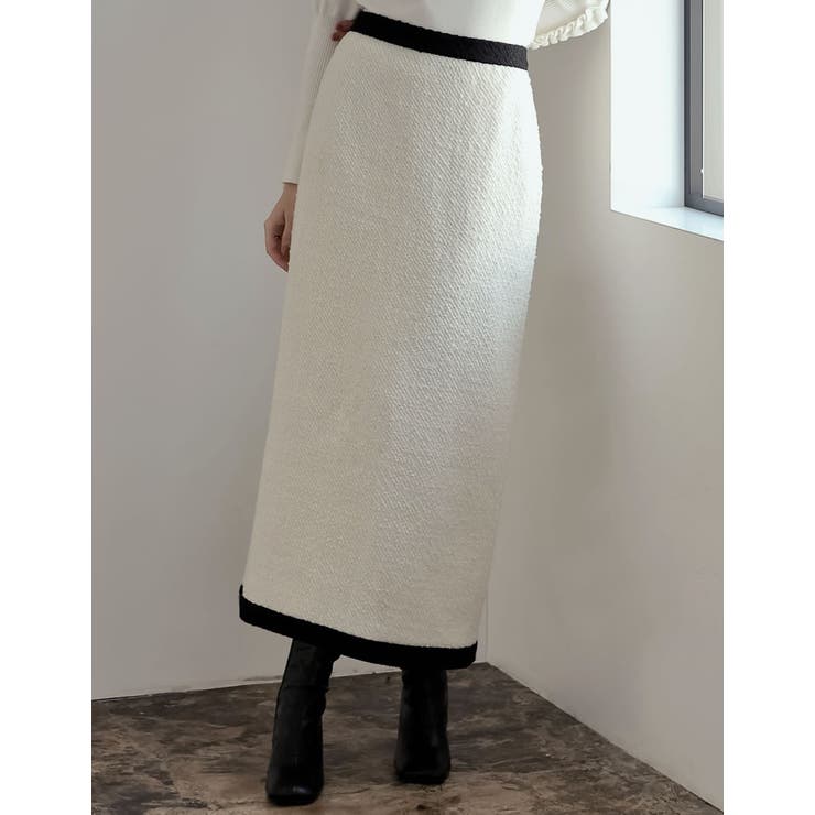 ツイードライクバイカラースカート | Re:EDIT | 詳細画像11 