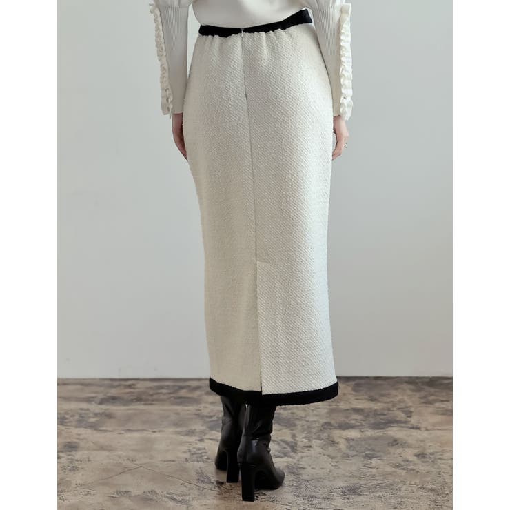 ツイードライクバイカラースカート | Re:EDIT | 詳細画像13 