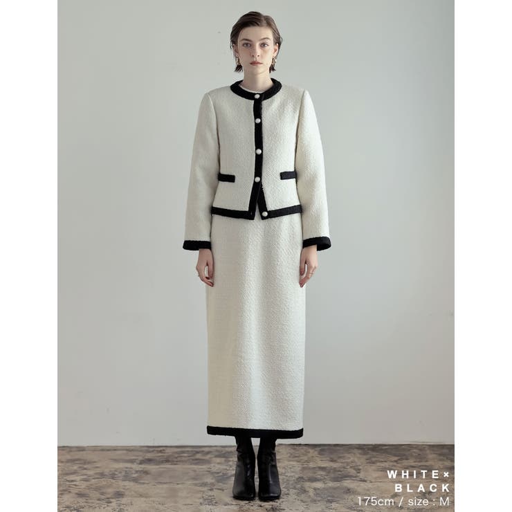 ツイードライクバイカラースカート | Re:EDIT | 詳細画像15 