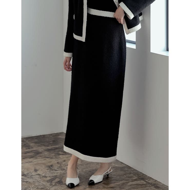 ツイードライクバイカラースカート | Re:EDIT | 詳細画像3 