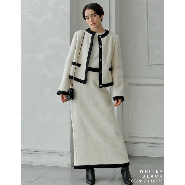 ツイードライクバイカラースカート | Re:EDIT | 詳細画像6 