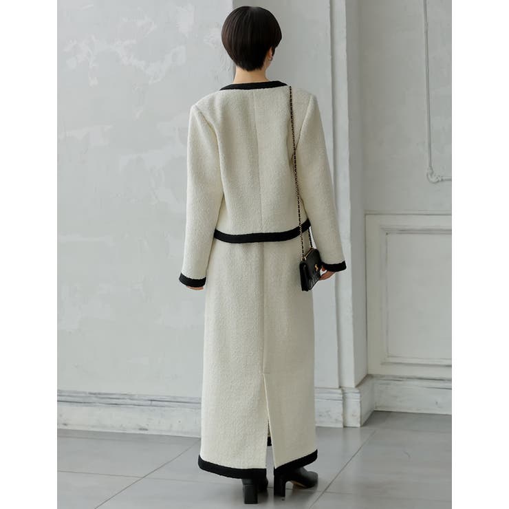 ツイードライクバイカラースカート | Re:EDIT | 詳細画像8 