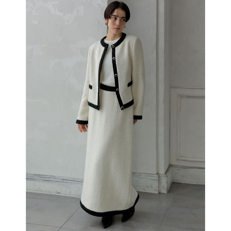 ツイードライクバイカラースカート | Re:EDIT | 詳細画像9 