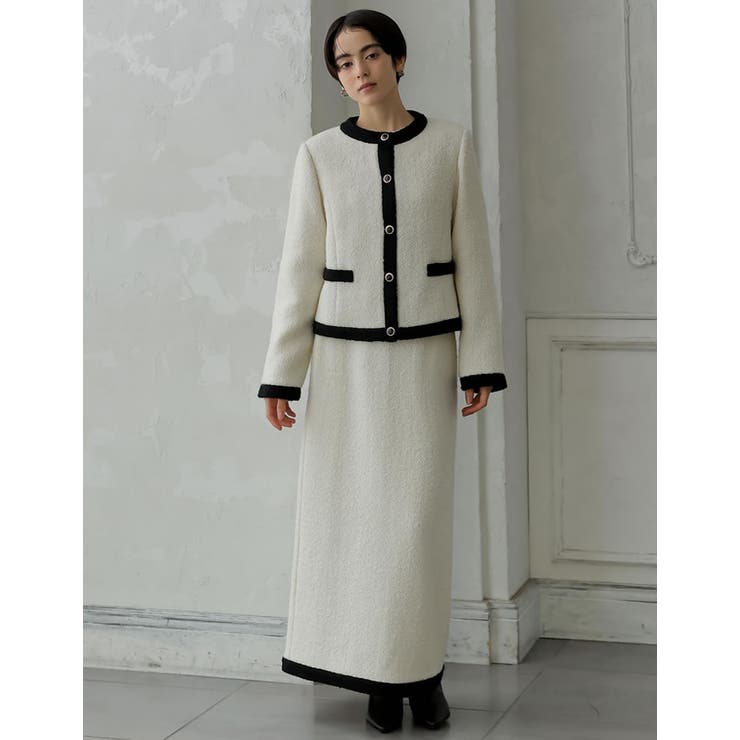 ツイードライクバイカラースカート | Re:EDIT | 詳細画像10 