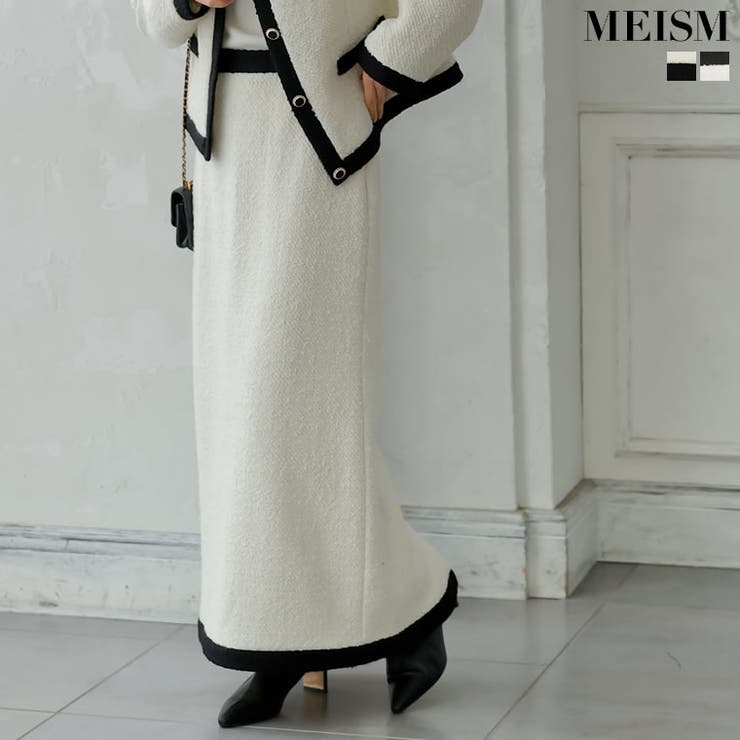 ツイードライクバイカラースカート | Re:EDIT | 詳細画像1 