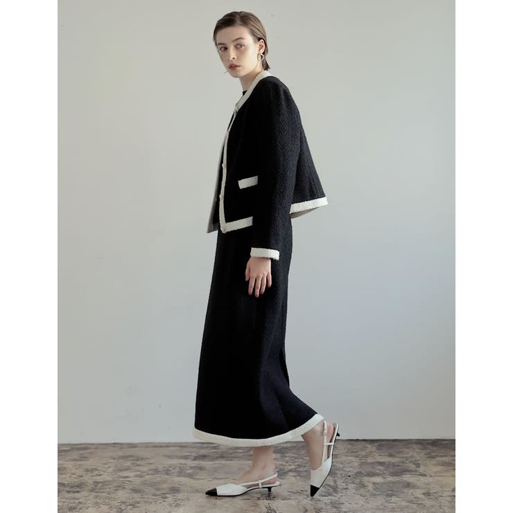 ツイードライクバイカラースカート | Re:EDIT | 詳細画像24 