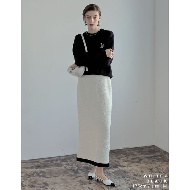 ツイードライクバイカラースカート | Re:EDIT | 詳細画像25 