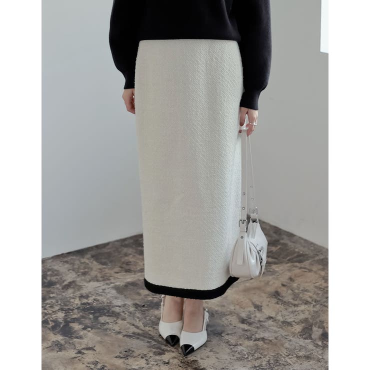 ツイードライクバイカラースカート | Re:EDIT | 詳細画像26 