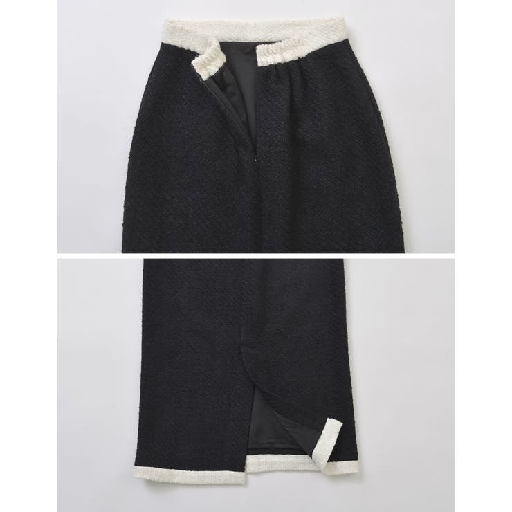 ツイードライクバイカラースカート | Re:EDIT | 詳細画像28 