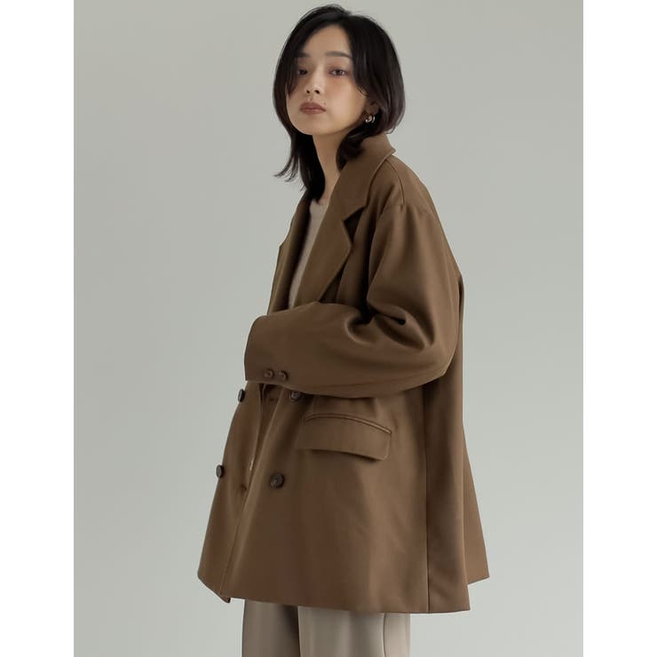 ウール混チェックor無地ミドルコート | Re:EDIT | 詳細画像9 