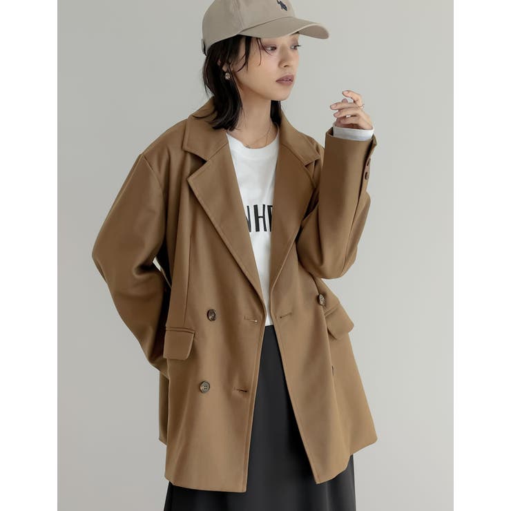 ウール混チェックor無地ミドルコート | Re:EDIT | 詳細画像21 