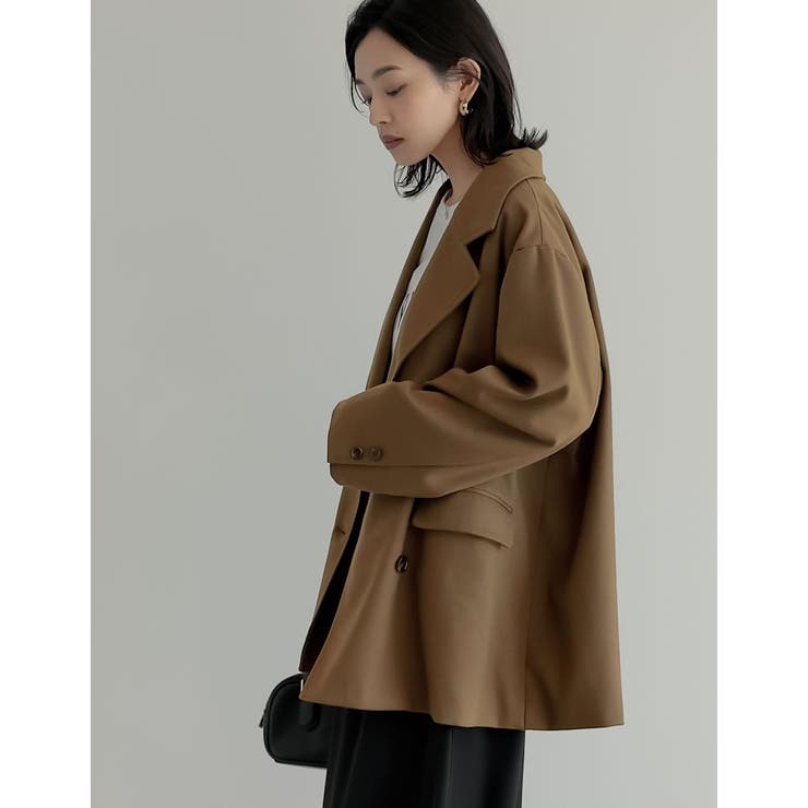 ウール混チェックor無地ミドルコート | Re:EDIT | 詳細画像23 