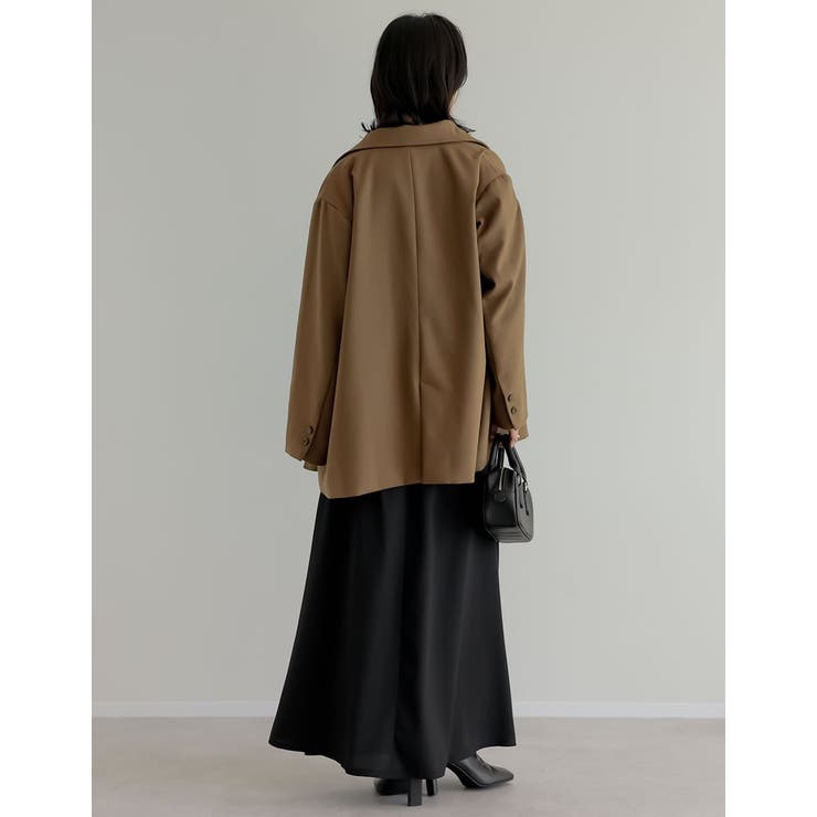 ウール混チェックor無地ミドルコート | Re:EDIT | 詳細画像24 