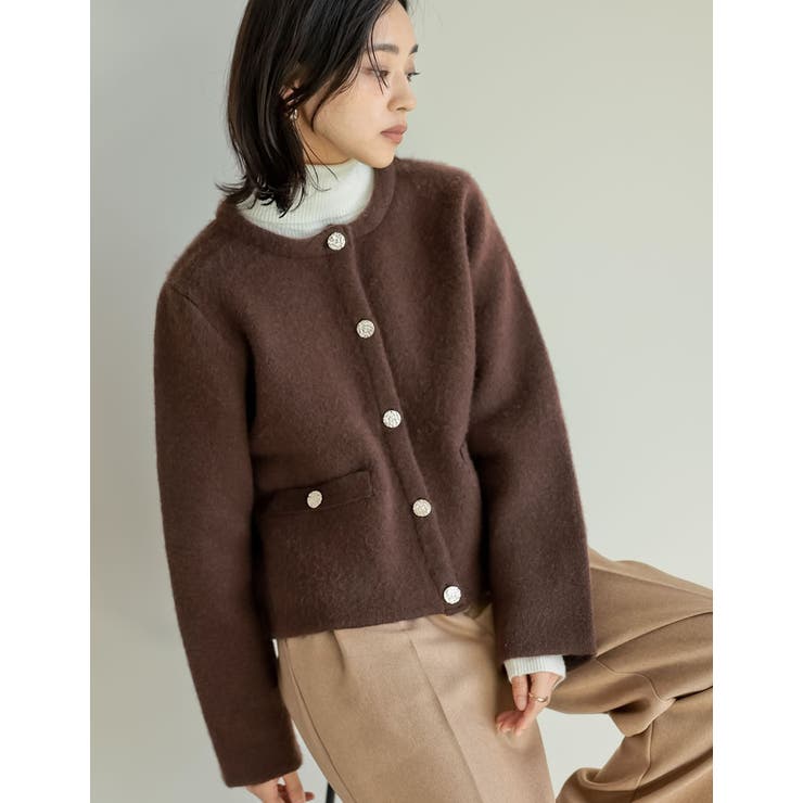 ブラウン(505) | [2025AW COLLECTION][入卒式 セレモニー]ニットゴールドボタン… | Re:EDIT