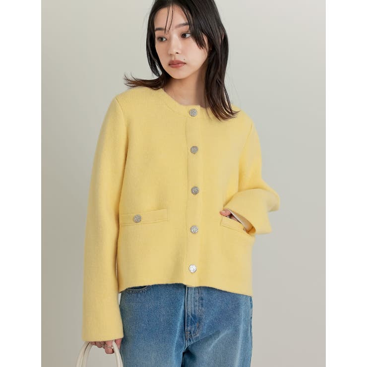 ニットゴールドボタンショートコート[品番：GS000022462]｜Re:EDIT