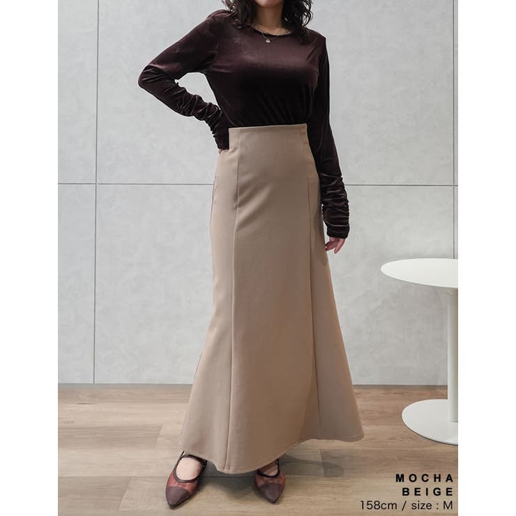 低身長/高身長サイズ有]カットツイルマーメイドスカート[品番