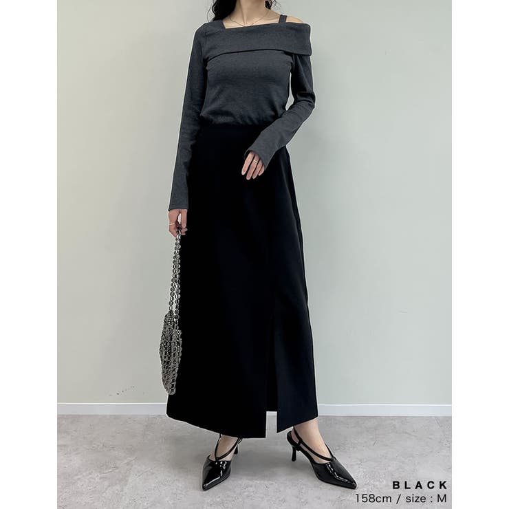 [低身長/高身長サイズ有]カットツイルサイドスリットスカート | Re:EDIT | 詳細画像12 