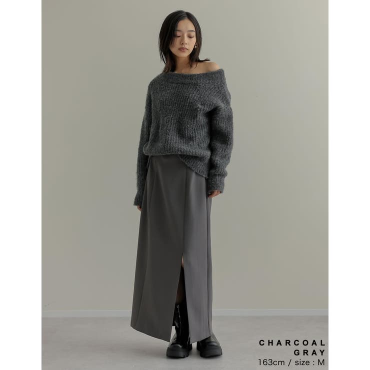 [低身長/高身長サイズ有]カットツイルサイドスリットスカート | Re:EDIT | 詳細画像17 