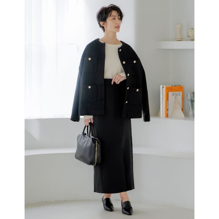 [低身長/高身長サイズ有]カットツイルサイドスリットスカート | Re:EDIT | 詳細画像29 