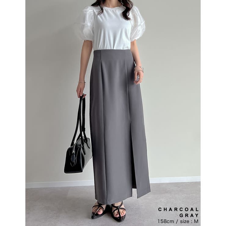 [低身長/高身長サイズ有]カットツイルサイドスリットスカート | Re:EDIT | 詳細画像31 