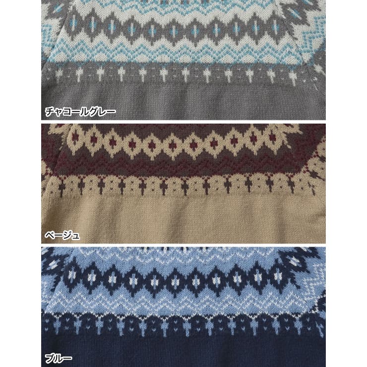 ノルディック柄ニットプルオーバー[品番：GS000022504]｜Re:EDIT