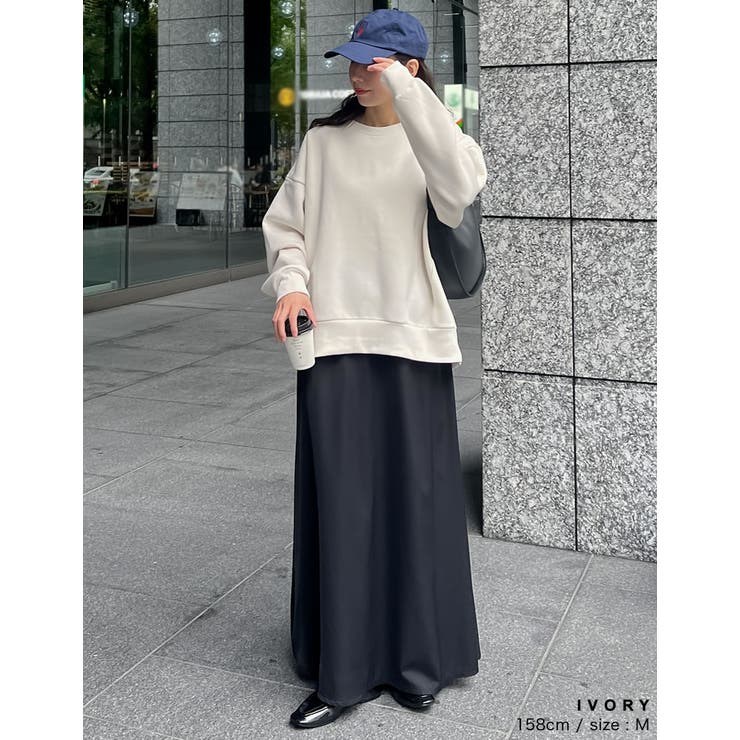 無地or配色ステッチ裏起毛スウェットプルオーバー | Re:EDIT | 詳細画像15 