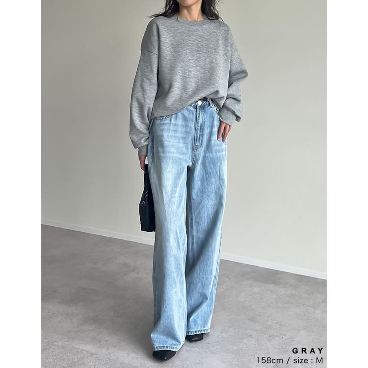 無地or配色ステッチ裏起毛スウェットプルオーバー | Re:EDIT | 詳細画像17 