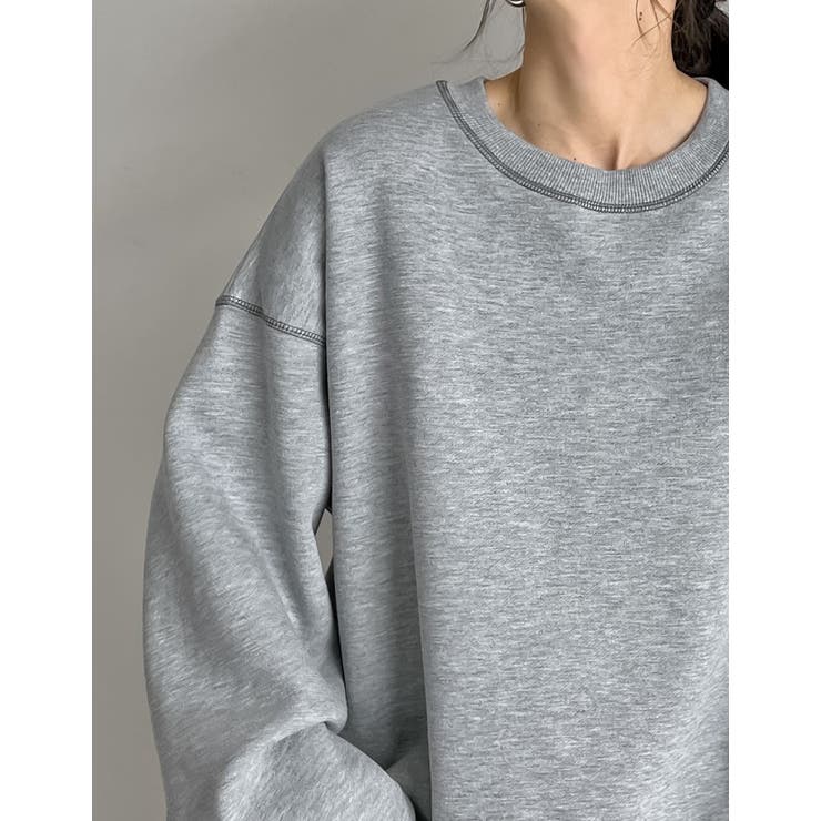 無地or配色ステッチ裏起毛スウェットプルオーバー | Re:EDIT | 詳細画像29 