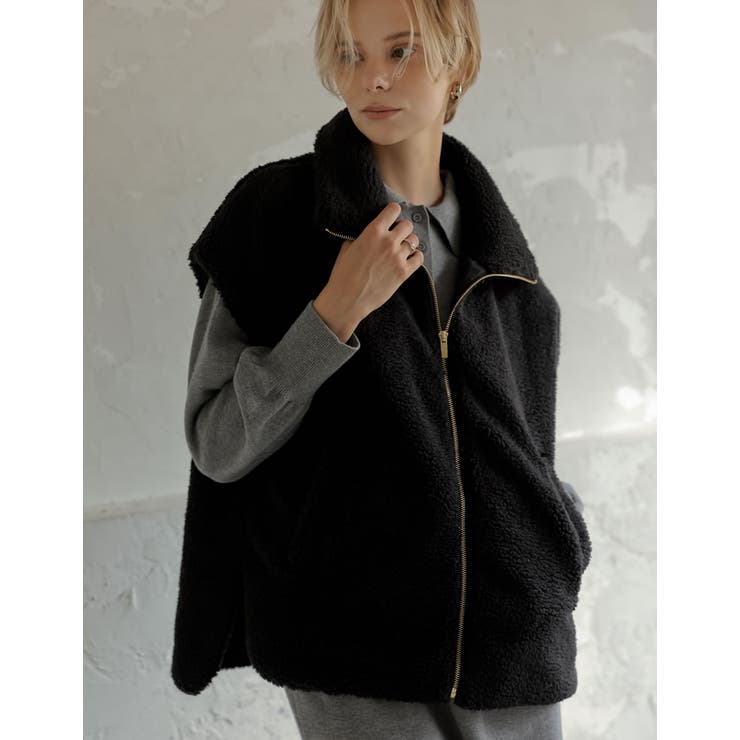 2024-25 WINTER COLLECTION]スタンドカラーボアベスト[品番