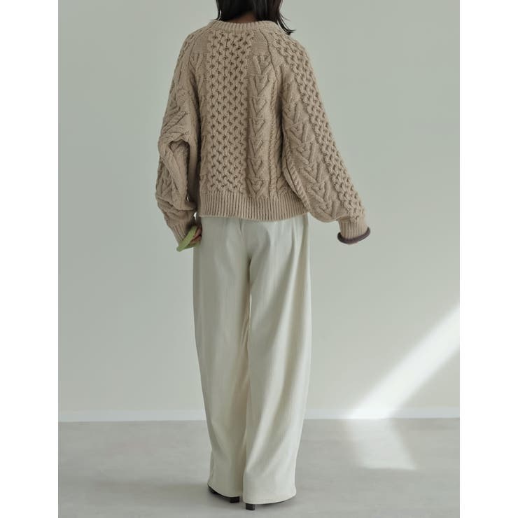 [2024-25 WINTER COLLECTION]配色ハートケーブルニット | Re:EDIT | 詳細画像31 