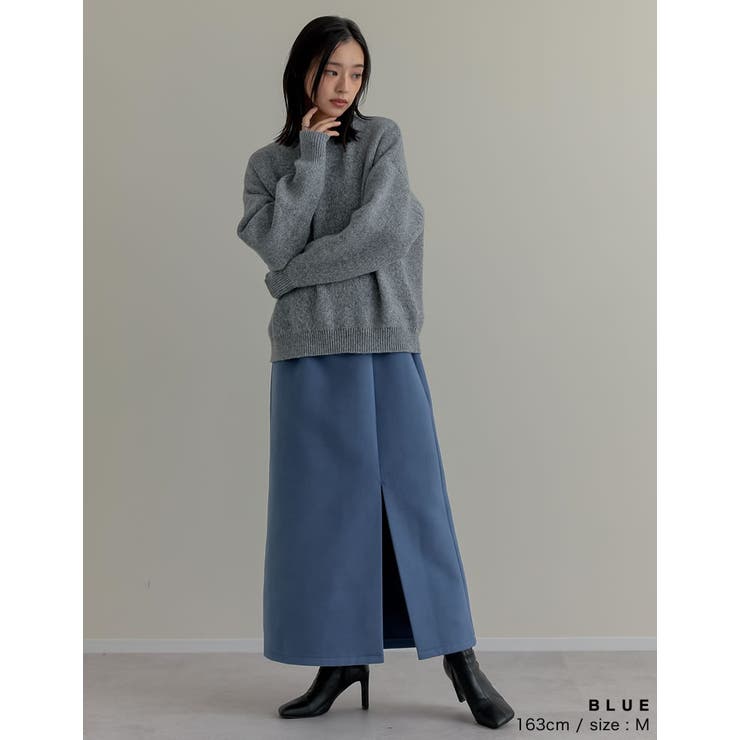 起毛フロントスリットタイトスカート | Re:EDIT | 詳細画像15 