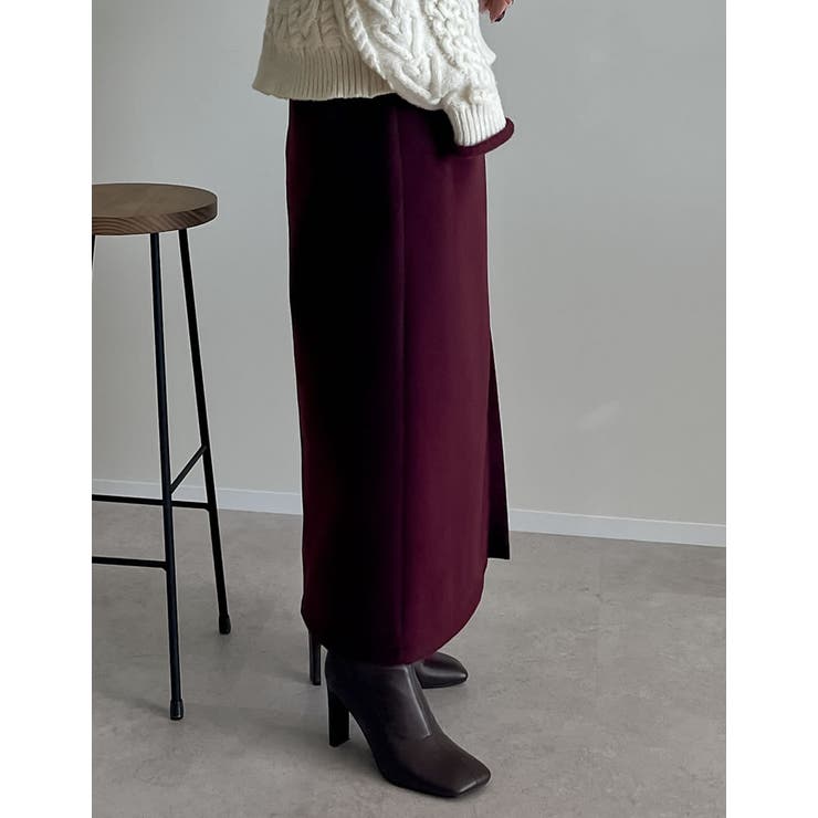 起毛フロントスリットタイトスカート | Re:EDIT | 詳細画像17 