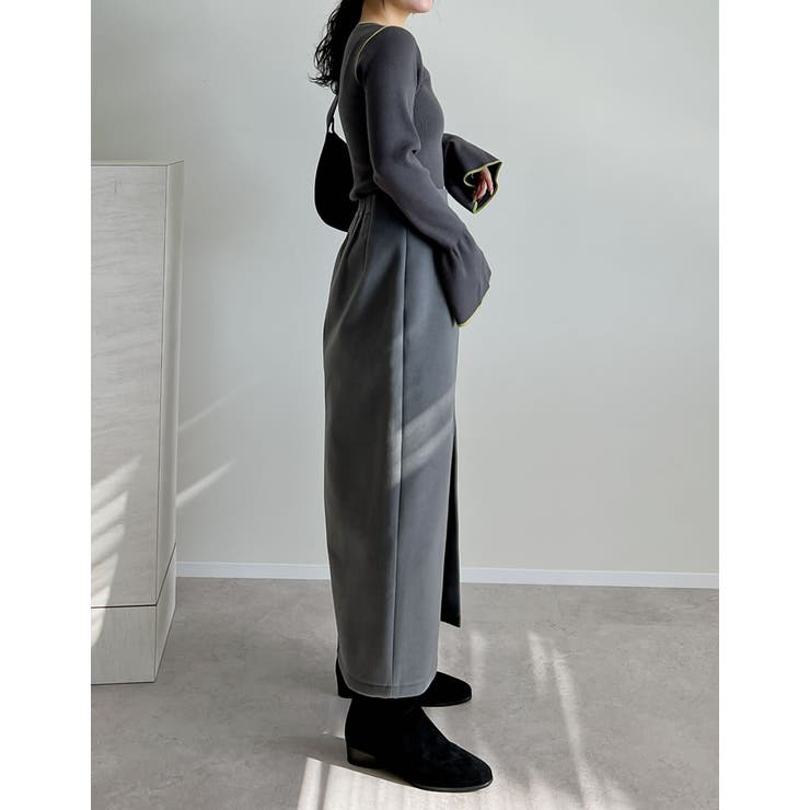 起毛フロントスリットタイトスカート | Re:EDIT | 詳細画像10 