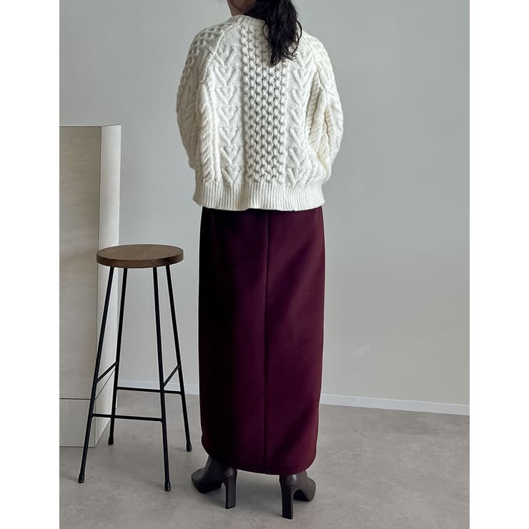 起毛フロントスリットタイトスカート | Re:EDIT | 詳細画像21 