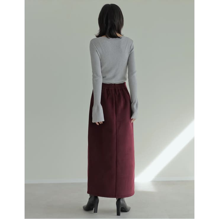 起毛フロントスリットタイトスカート | Re:EDIT | 詳細画像26 