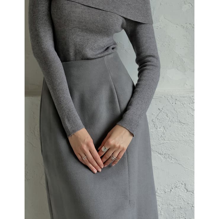 起毛フロントスリットタイトスカート | Re:EDIT | 詳細画像35 