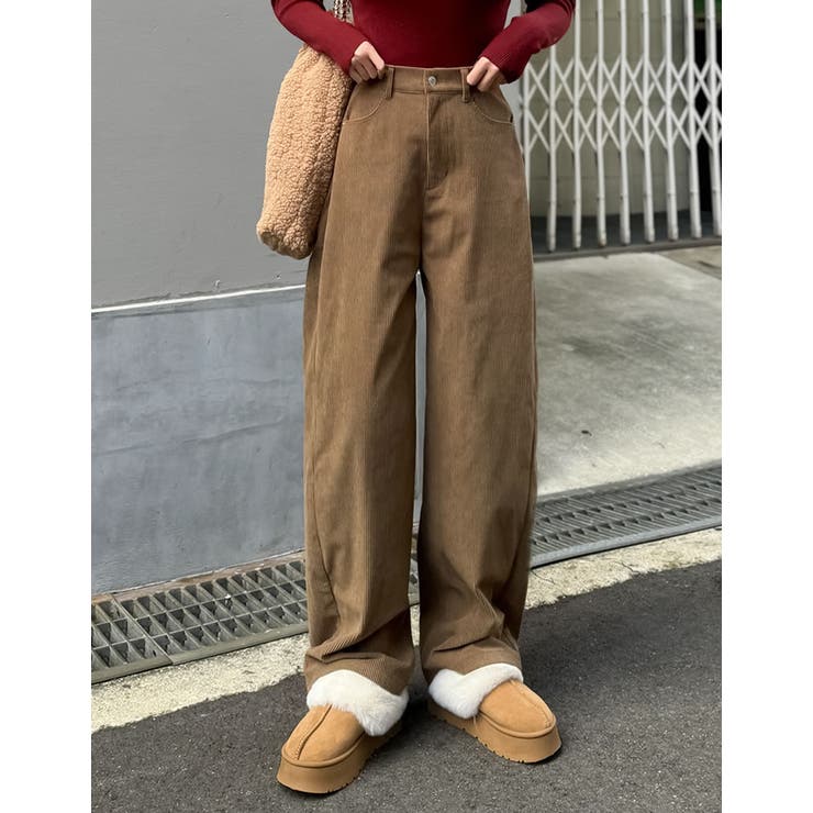 パネライ 希少 低身長/高身長/大きいサイズ有]コーデュロイバレルレッグパンツ Mサイズ