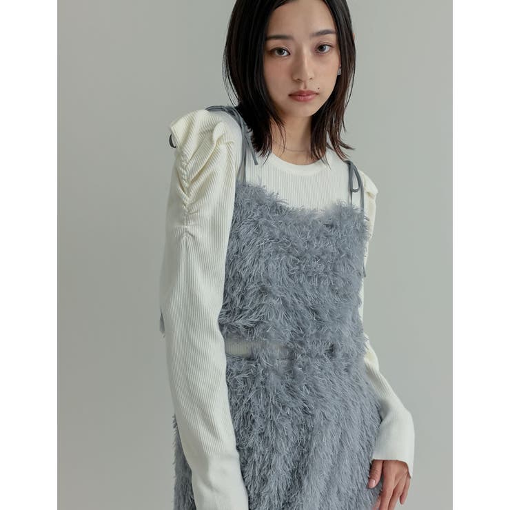 ラメフェザーキャミソールビスチェ | Re:EDIT | 詳細画像4 