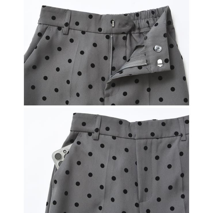 カットツイルフロッキードットストレートパンツ | Re:EDIT | 詳細画像21 