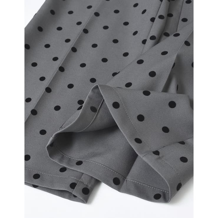 カットツイルフロッキードットストレートパンツ | Re:EDIT | 詳細画像22 